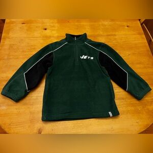 NFL New York Jets Reebok Fleece 1-4 Zip Pullover Jacket Youth Size 8 VTG